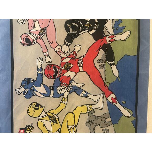 Vintage 1994 Mighty Morphin Power Rangers Pillow Case - Picture 4 of 10